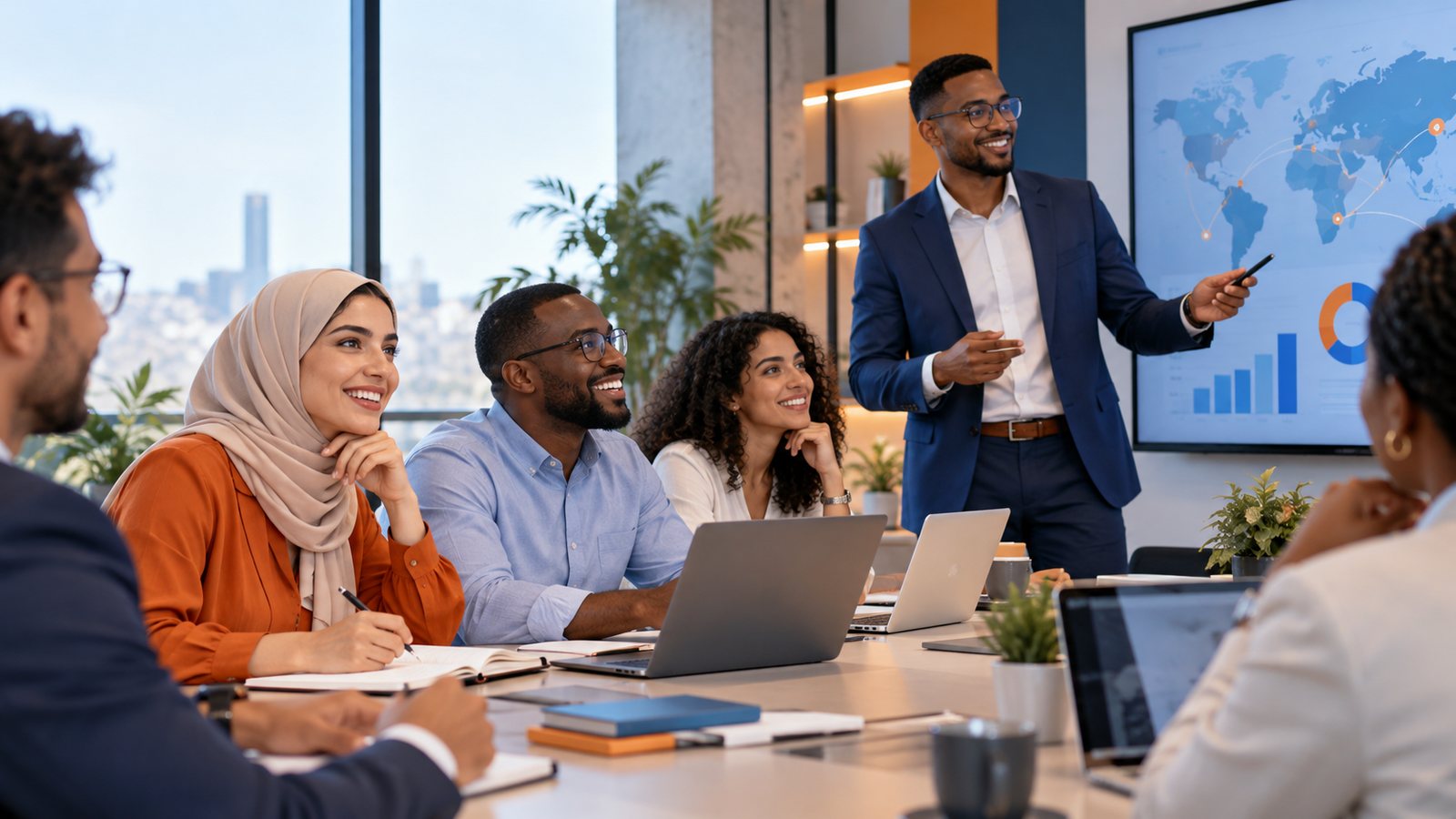 Professionnels suivant une formation ECOSTIG Academy dans une salle moderne